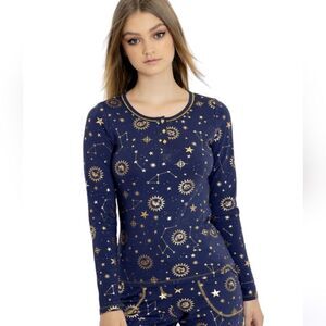 BLACKMILK magic mascots navy‎ blue and gold long sleeve comfy top Harry Potter L